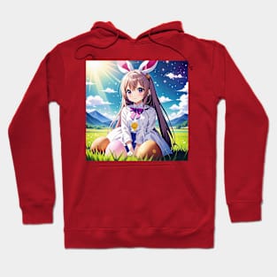 "Egg Hunt Bunny” Anime Girl Hoodie